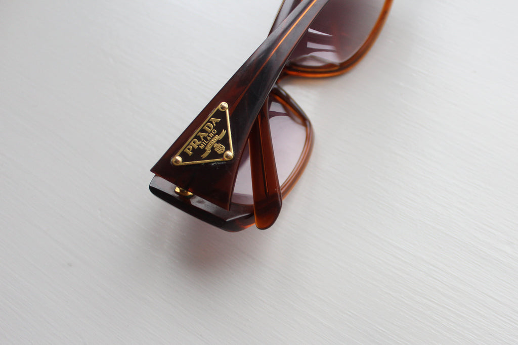 Prada SPR13M Brown Logo Sunglasses