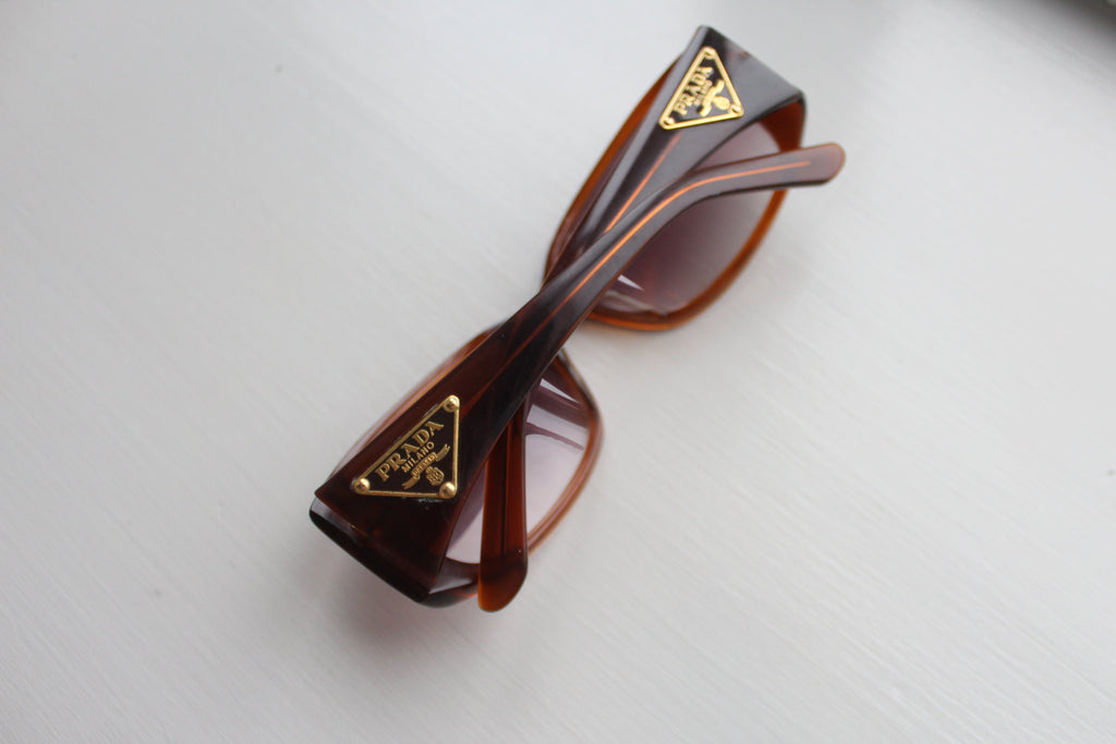 Prada SPR13M Brown Logo Sunglasses