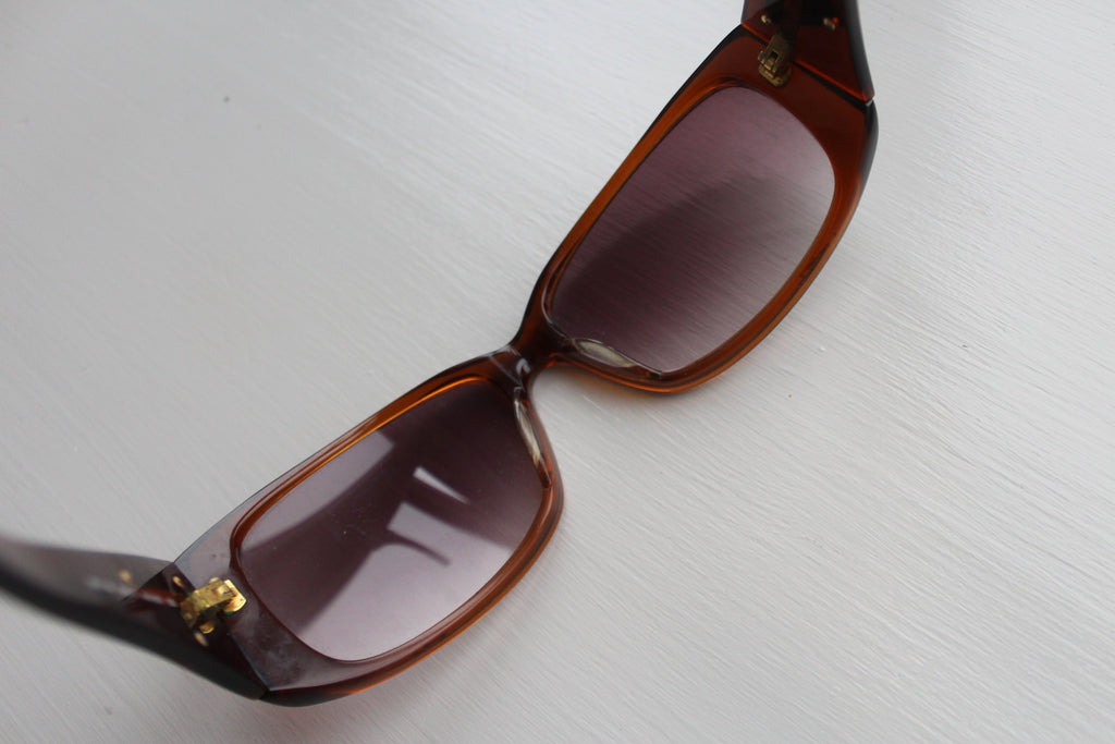 Prada SPR13M Brown Logo Sunglasses