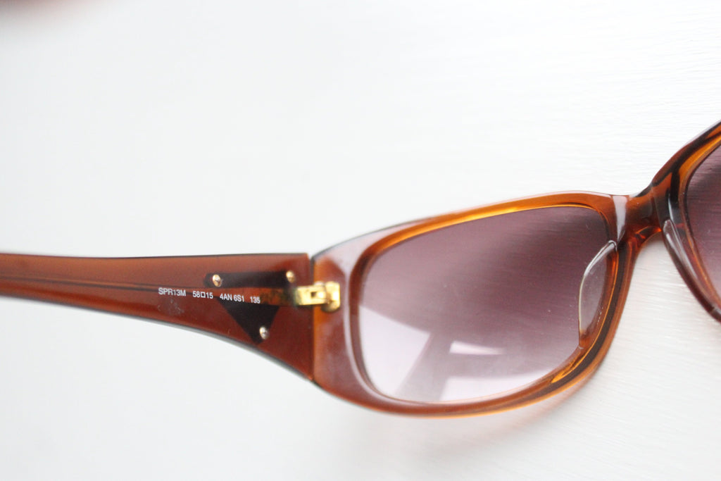 Prada SPR13M Brown Logo Sunglasses