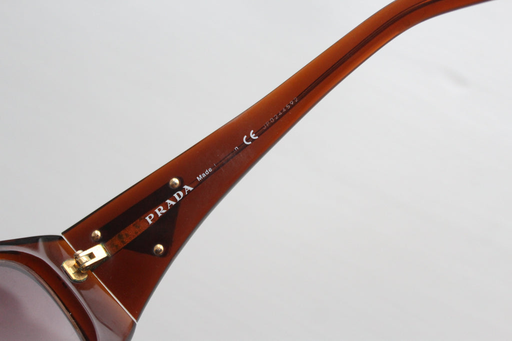 Prada SPR13M Brown Logo Sunglasses