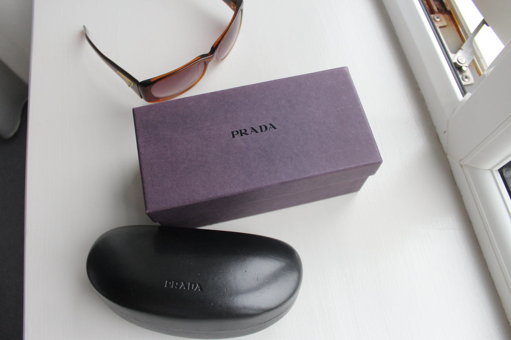 Prada SPR13M Brown Logo Sunglasses