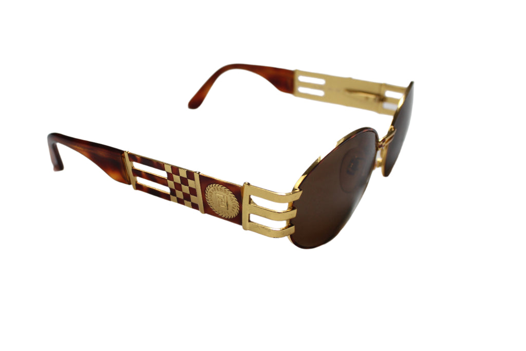 Fendi SL 7027 Tortoise Shell & Gold Sunglasses