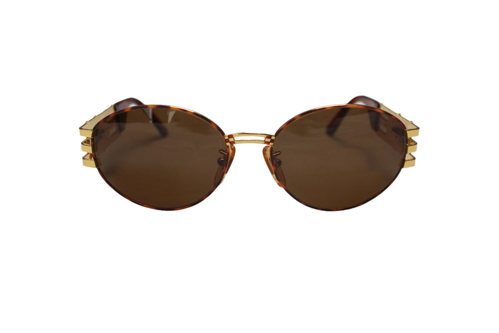 Fendi SL 7027 Tortoise Shell & Gold Sunglasses