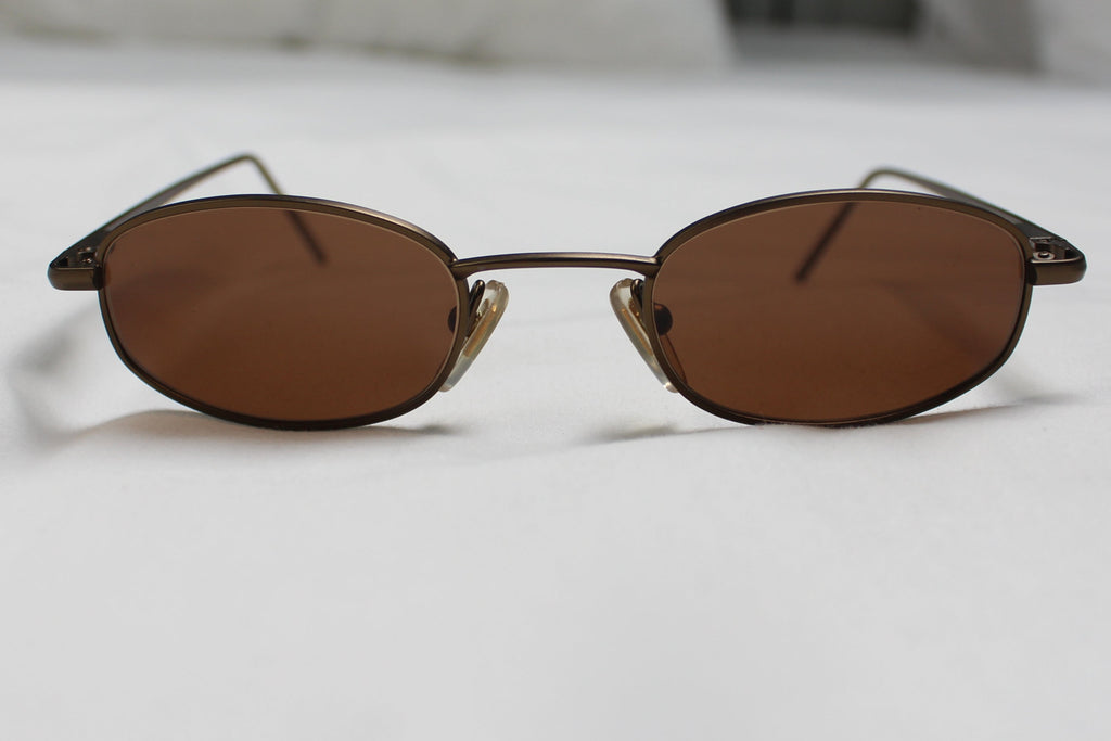 DKNY 90's Narrow Oval Chrome Sunglasses