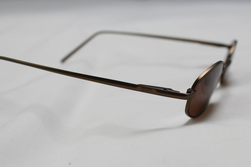 DKNY 90's Narrow Oval Chrome Sunglasses