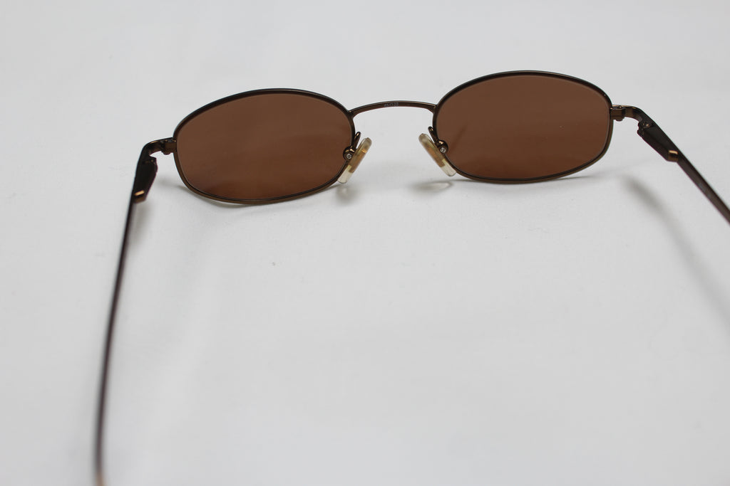 DKNY 90's Narrow Oval Chrome Sunglasses