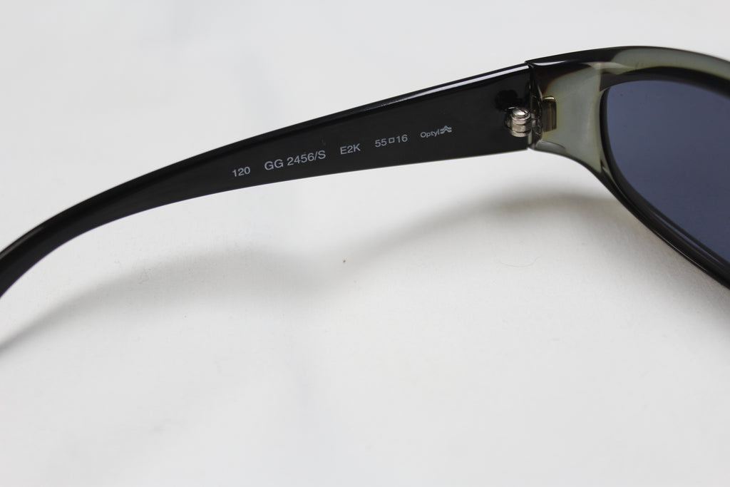 Gucci 2456/S Logo Green Narrow Sunglasses