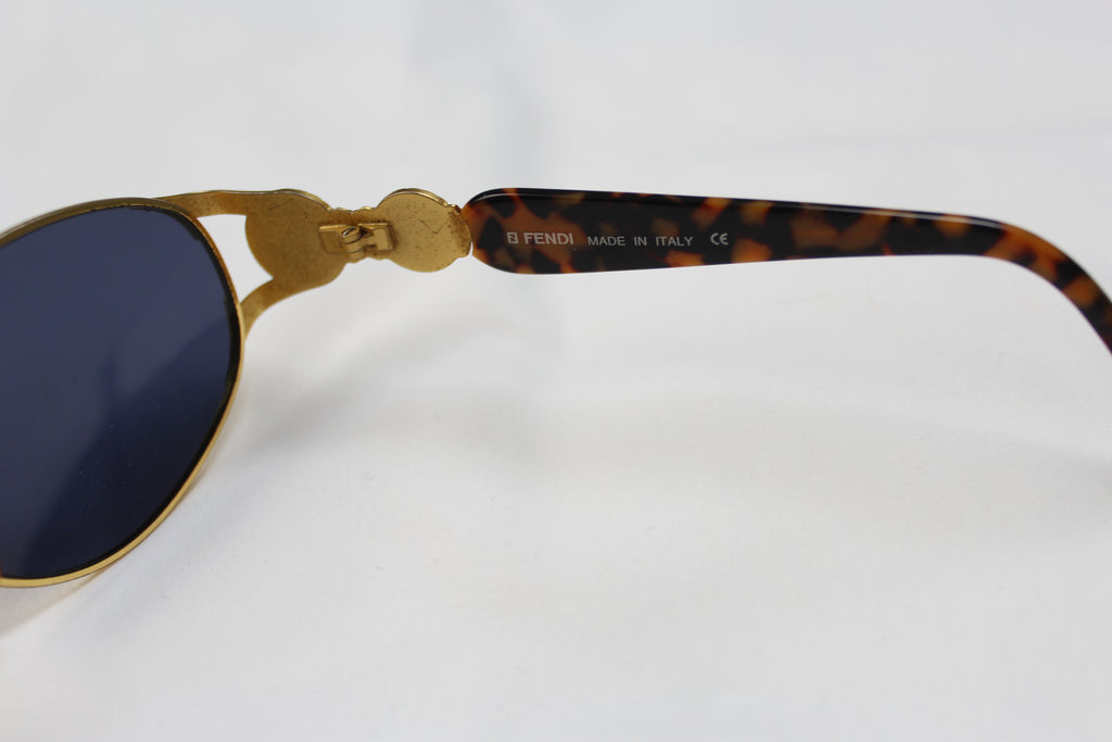 Fendi FS 261 Oval Tortoise Shell Sunglasses