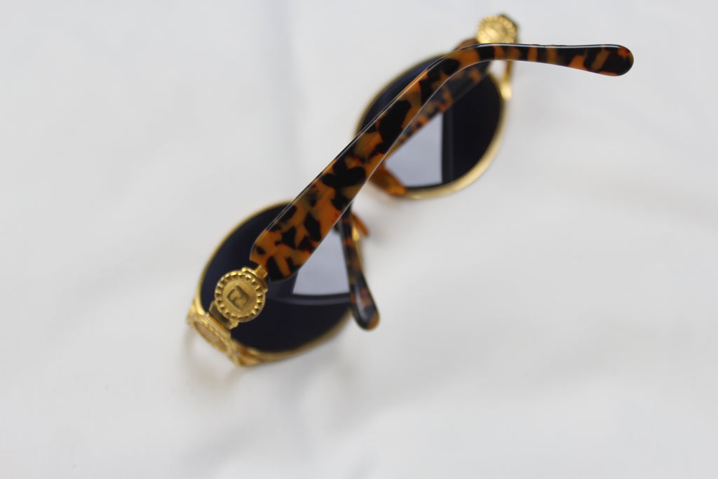 Fendi FS 261 Oval Tortoise Shell Sunglasses