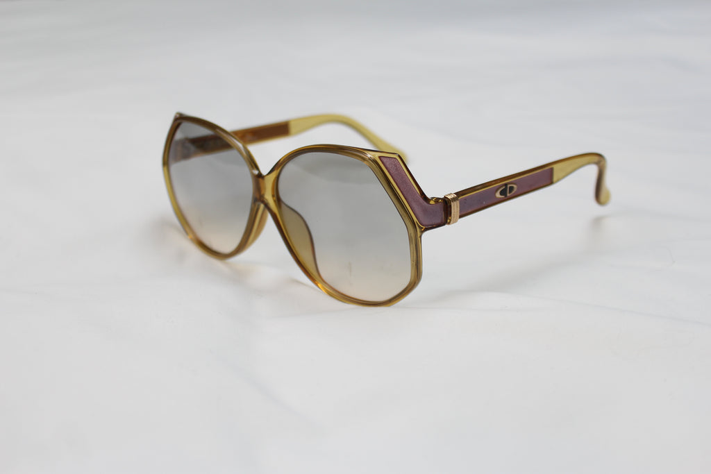 Christian Dior 80's Oversized Purple Sunglasses