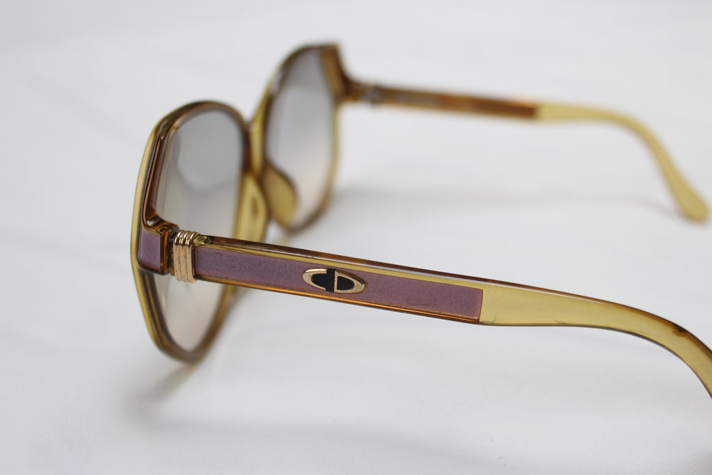 Christian Dior 80's Oversized Purple Sunglasses