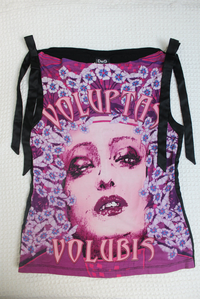 Dolce & Gabbana 'Voluptas Volubis' Face Sleeveless Tank
