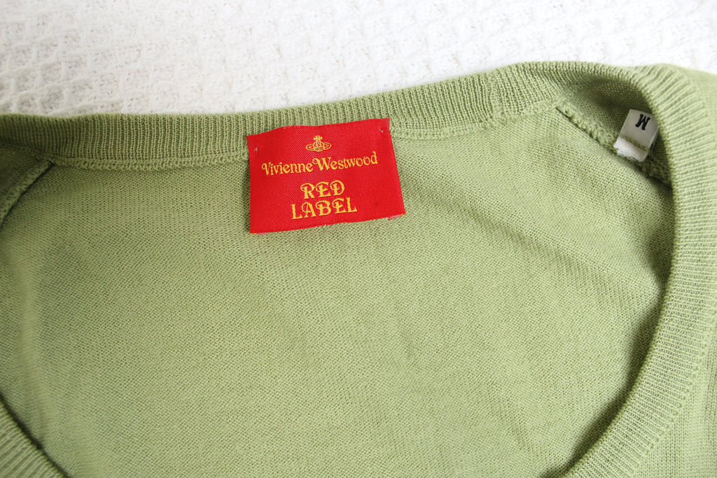 Vivienne Westwood Green Wool Orb Logo Knit