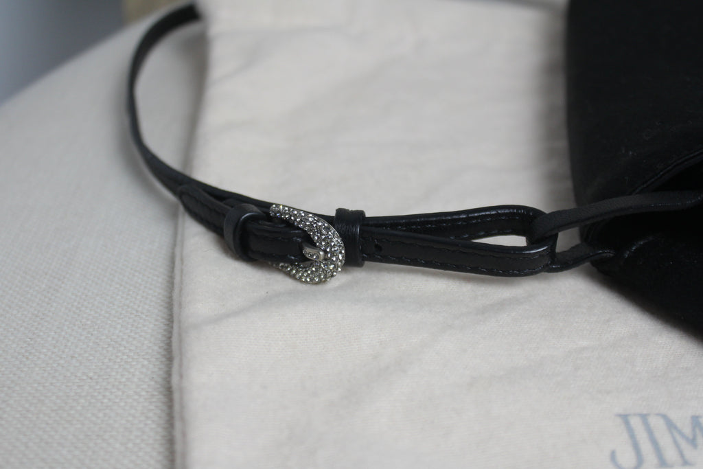 Jimmy Choo Black Satin Shoulder Bag