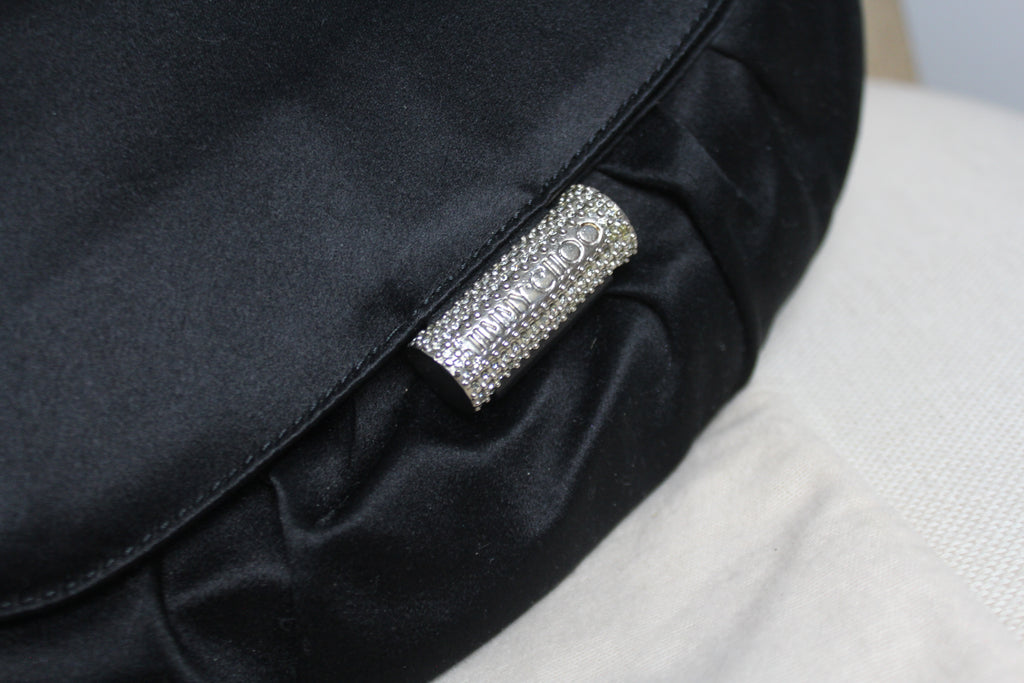 Jimmy Choo Black Satin Shoulder Bag
