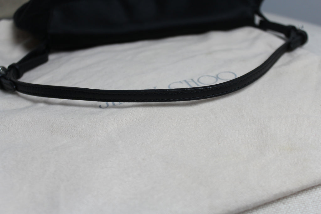 Jimmy Choo Black Satin Shoulder Bag