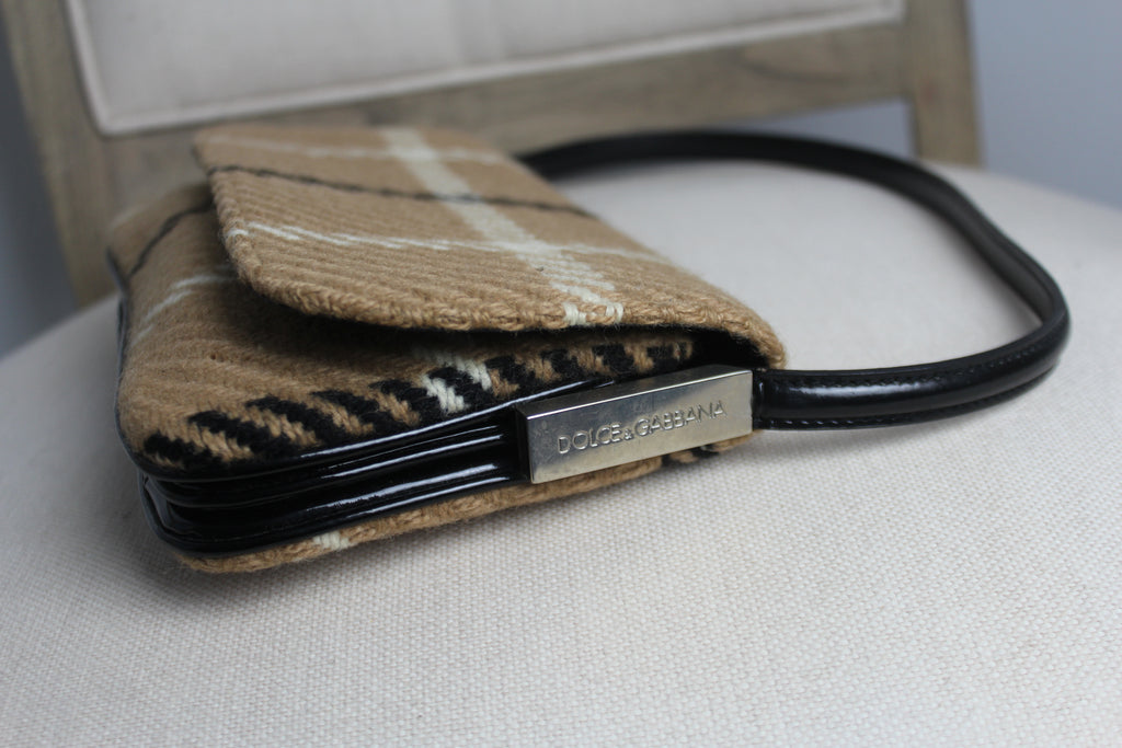 Dolce & Gabbana Plaid Check Shoulder Bag