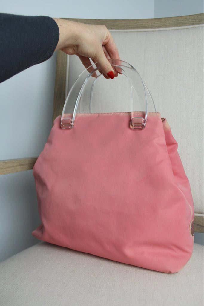 Prada Pink Nylon Plex Handbag