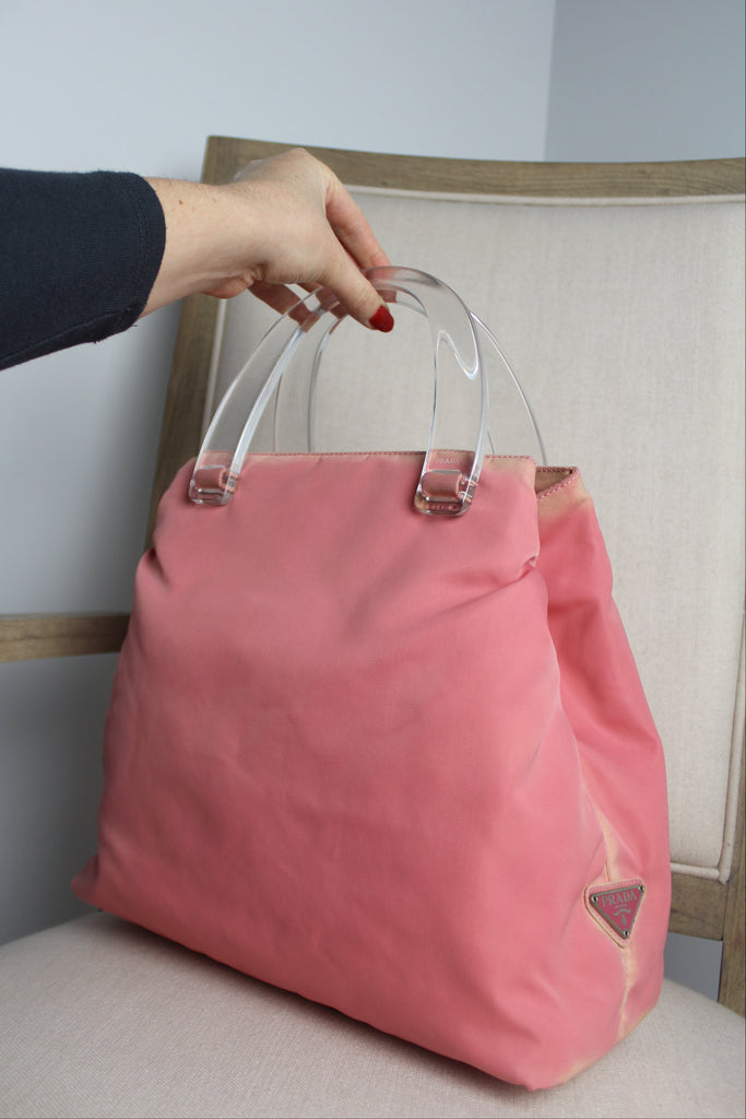 Prada Pink Nylon Plex Handbag