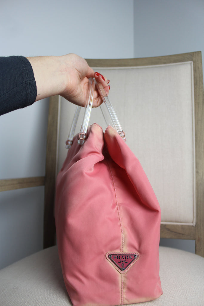 Prada Pink Nylon Plex Handbag