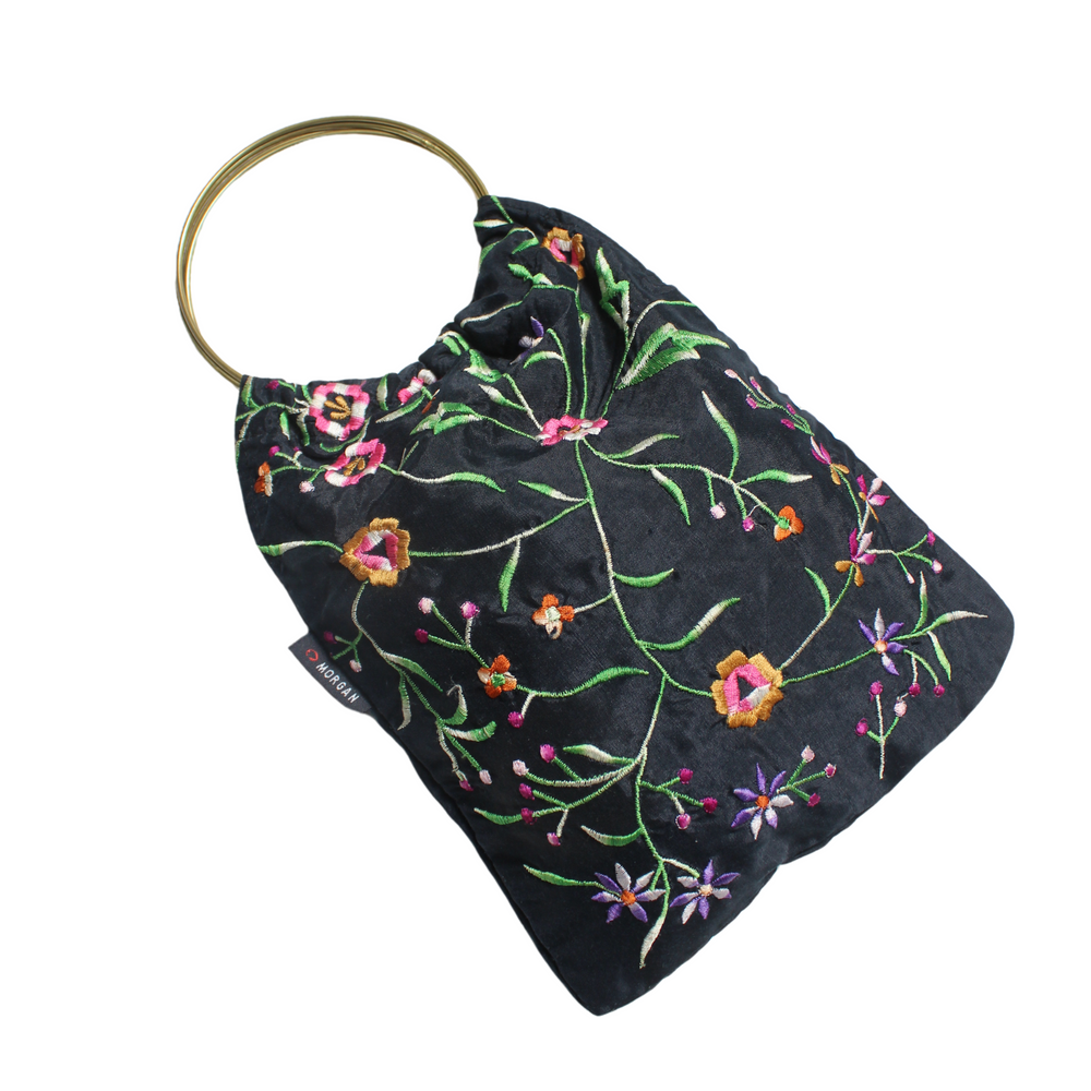 Morgan De Toi Black Flower Mini Bag