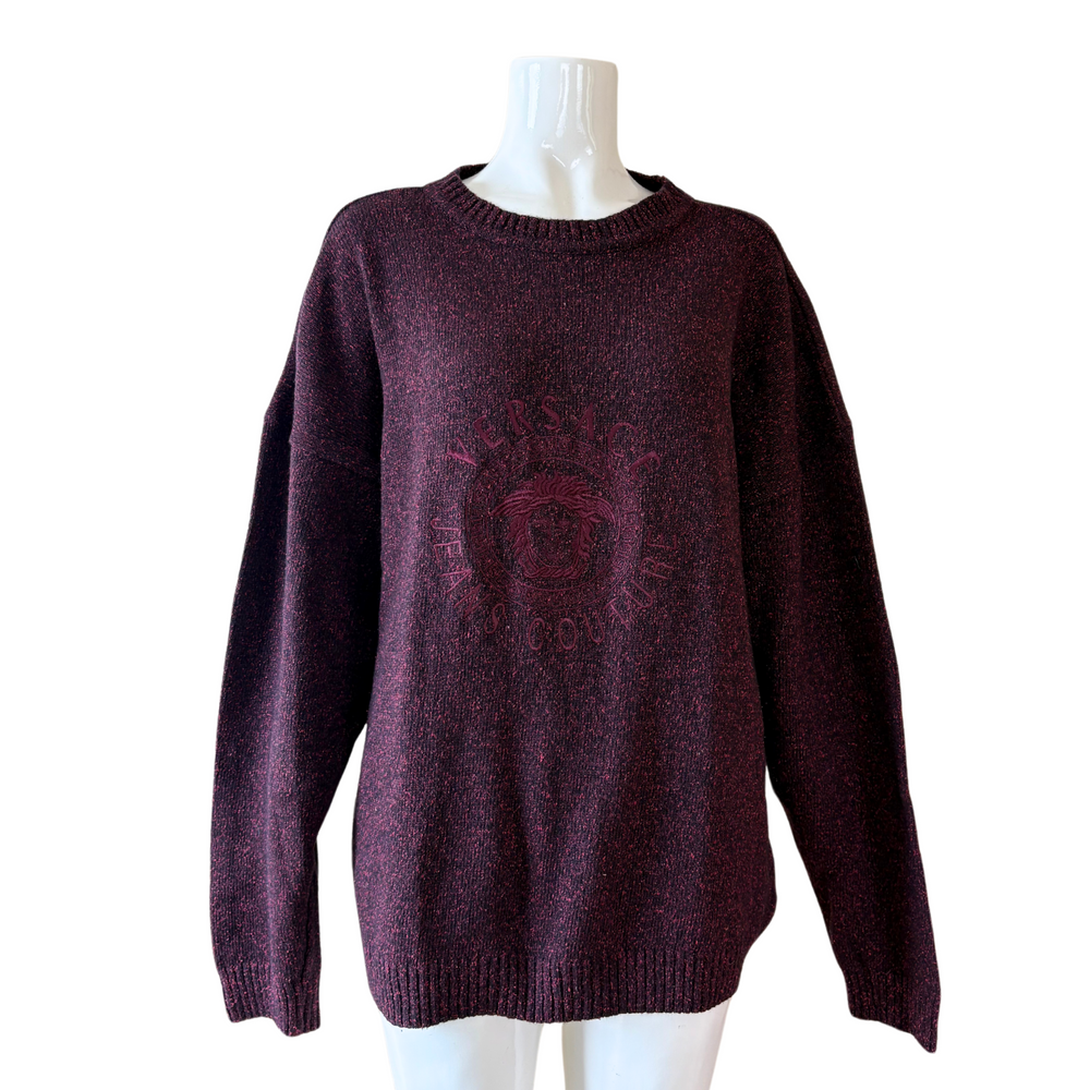 Versace Jeans Couture Purple Knit Sweater