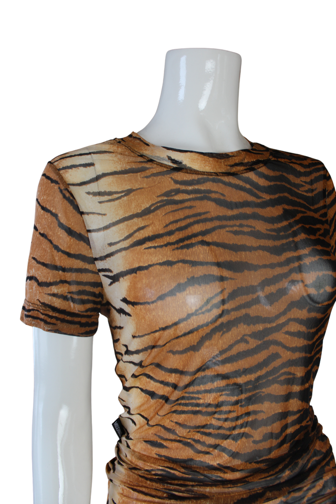 Moschino Tiger Print Mesh T-shirt