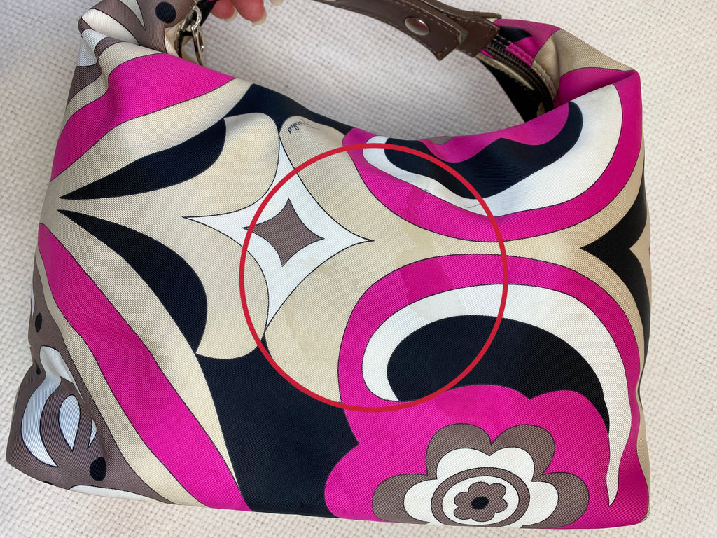 Emilio Pucci Pink & Black Satin Handbag