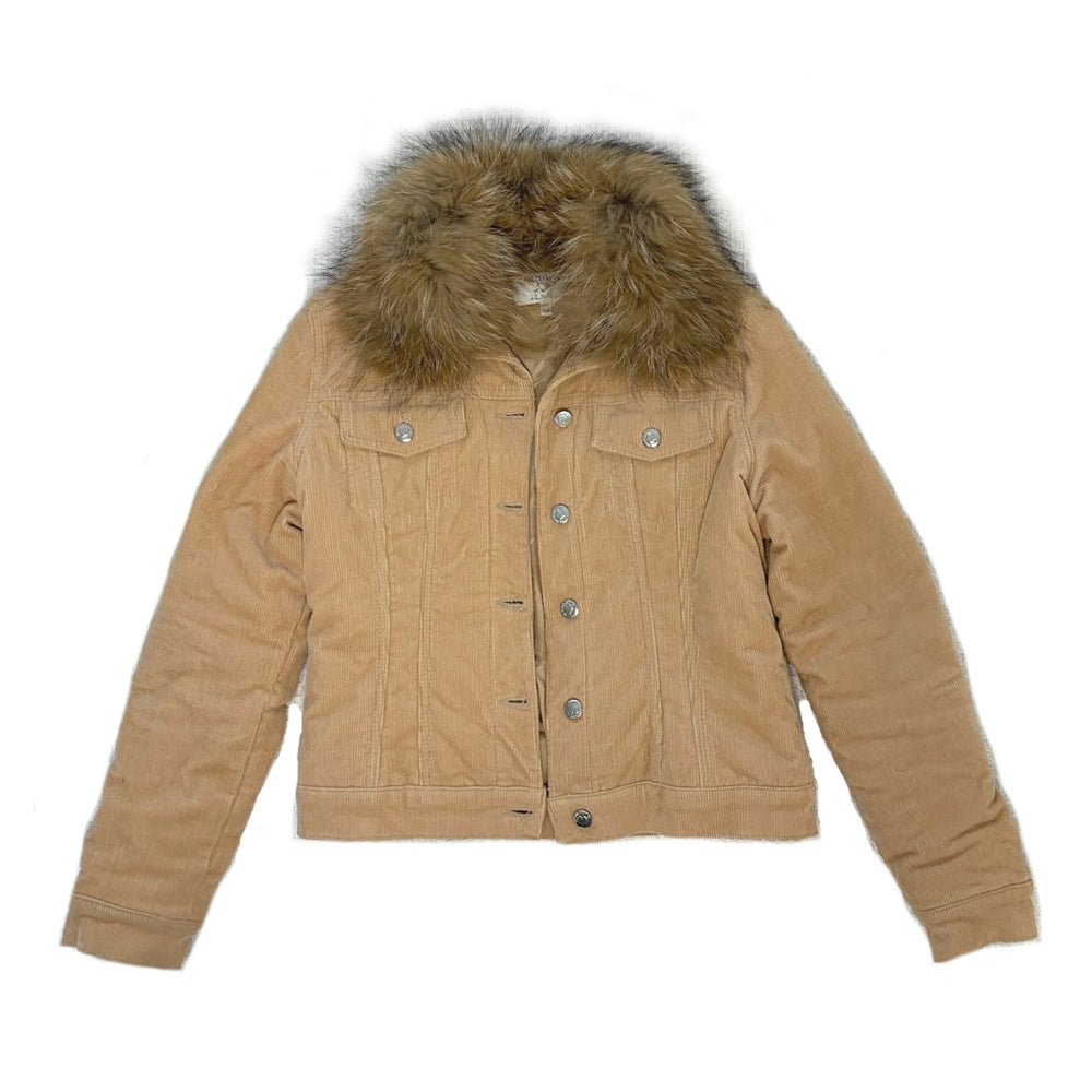 Blumarine Blugirl Fur Collar Tan Jacket Small