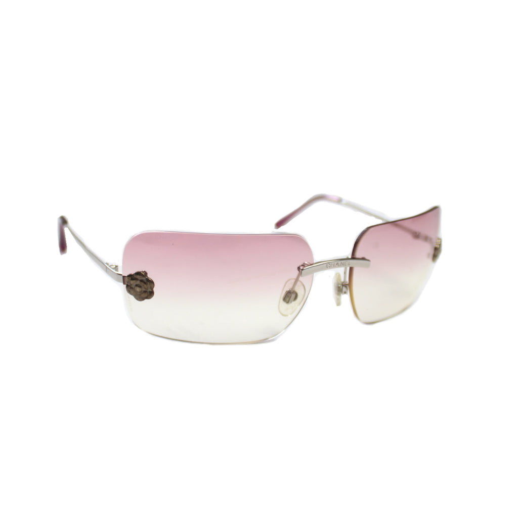 Chanel® Vintage rimless sunglasses pink gradient - www