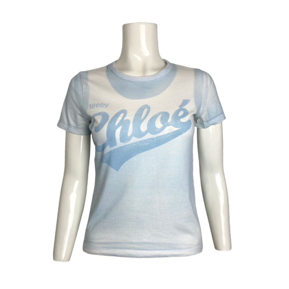 See by Chloé Blue Logo T-shirt S-M