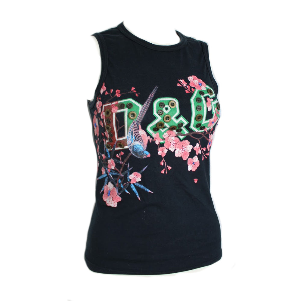 Dolce & Gabbana Floral Embroidered Tank Top Small