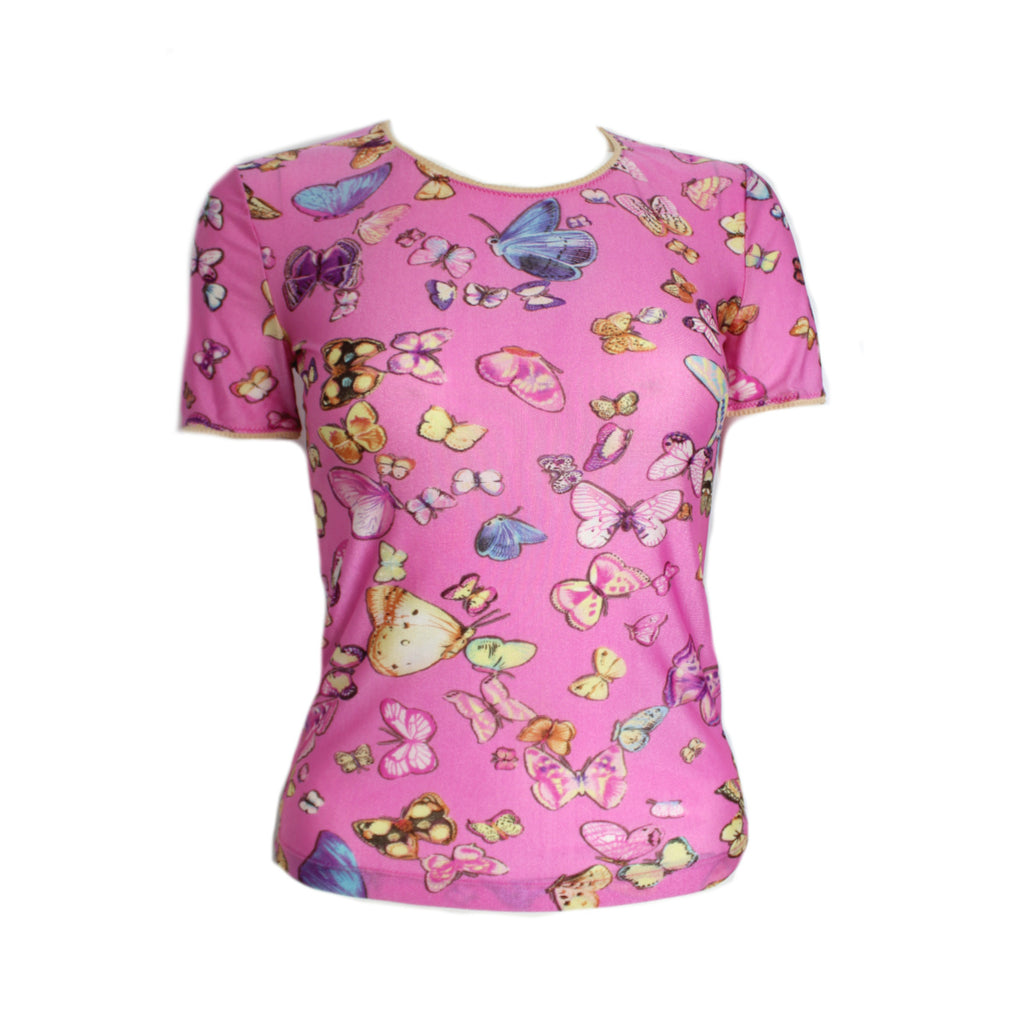 Dolce & Gabbana Pink Butterfly Top Small