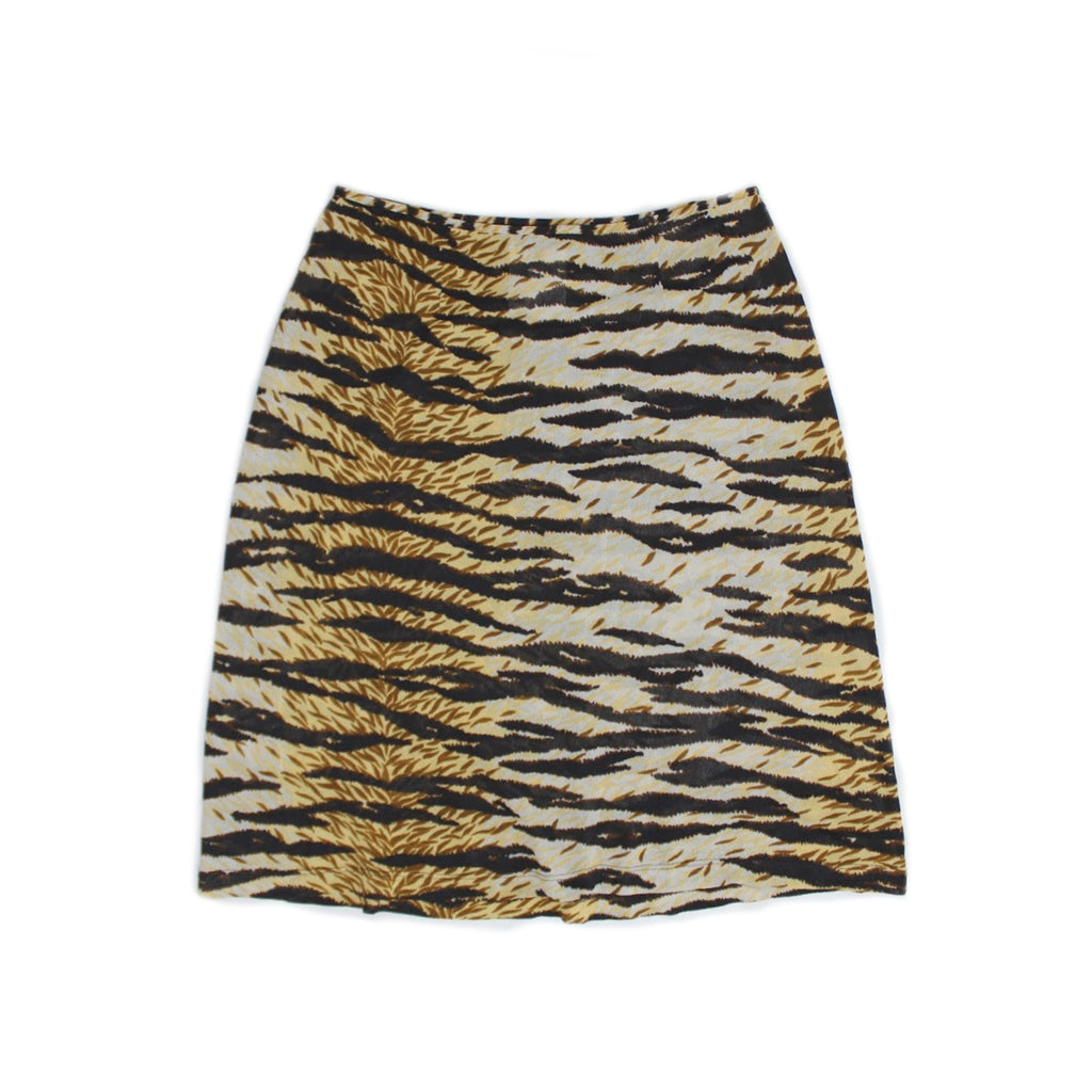 Dolce & Gabbana Tiger Print Semi Sheer Skirt UK 8