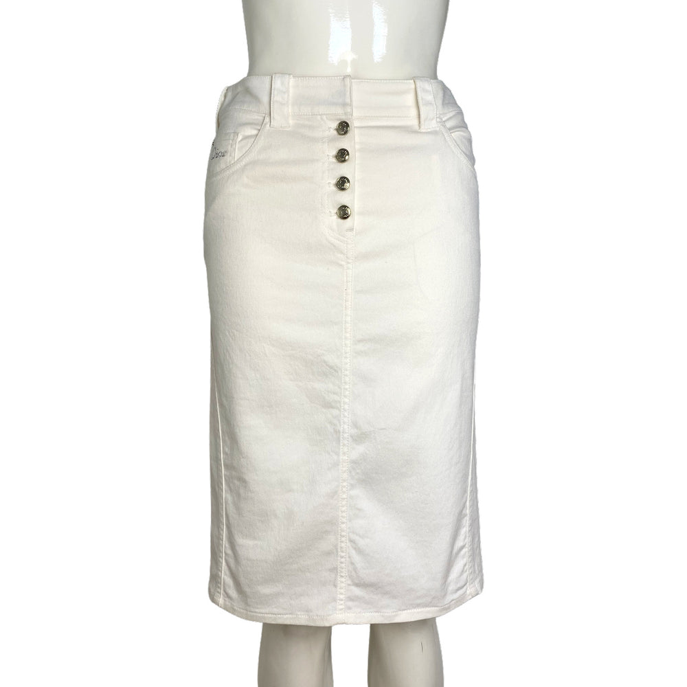 Christian Dior 2004 White Midi Skirt UK 8