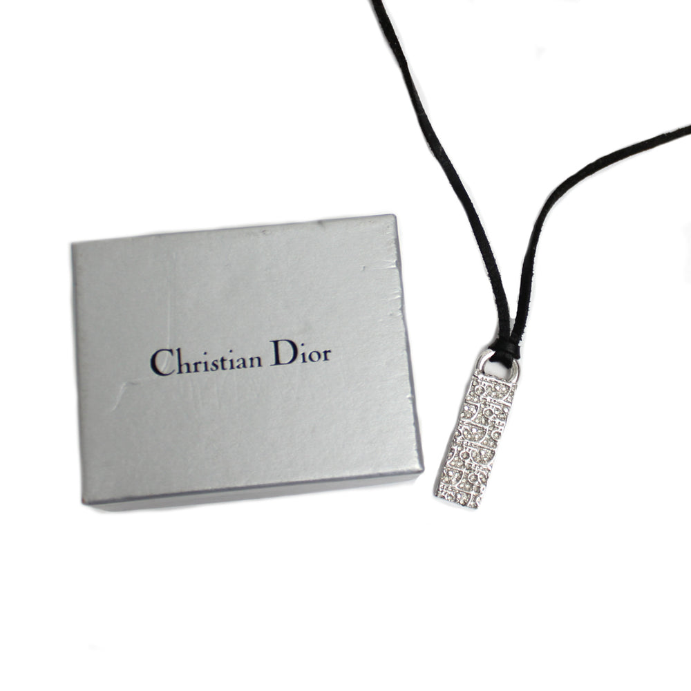Christian Dior Trotter Monogram Tag Necklace (Tag only)