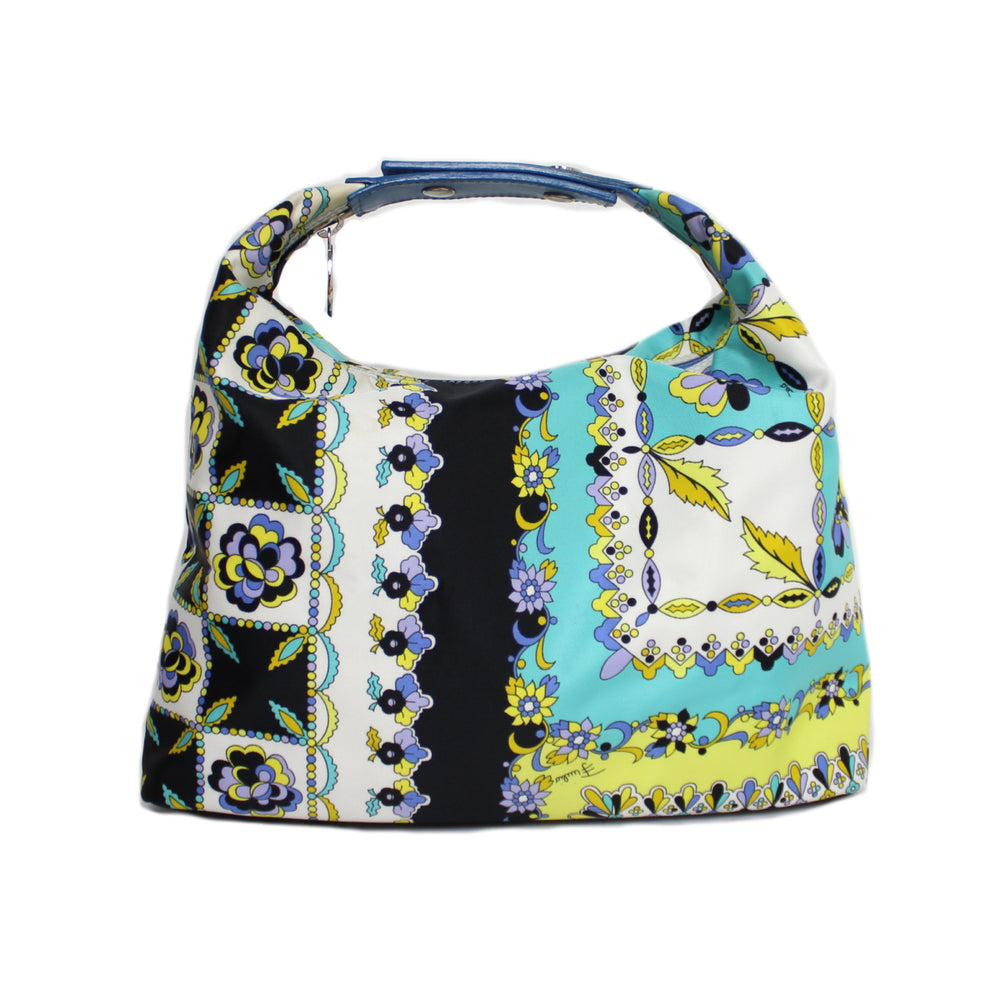 Emilio Pucci Green & Blue Print Handbag