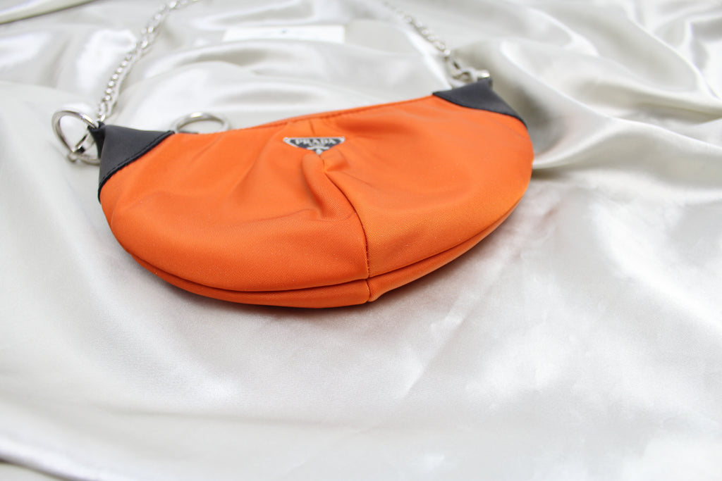 Prada Orange 'Tessuto Fruit' Mini Bag / Pouch
