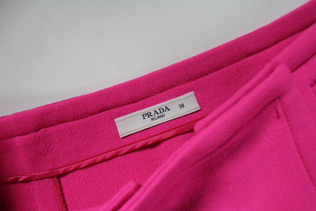 Prada Hot Pink Wrap Mini Skirt EU 38