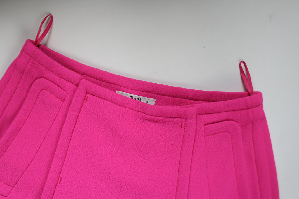 Prada Hot Pink Wrap Mini Skirt EU 38