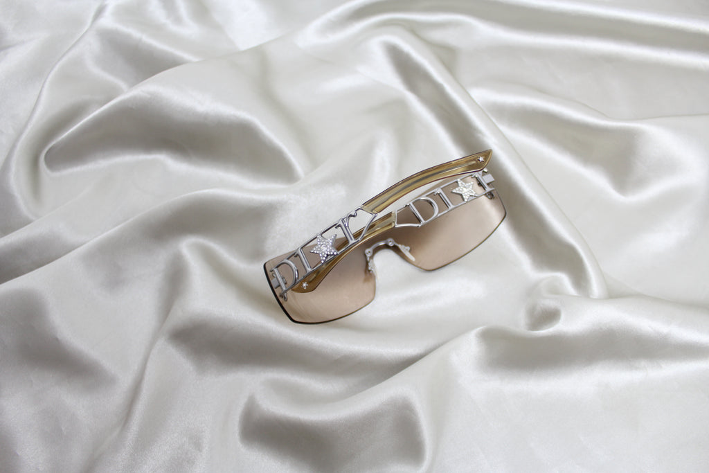 Christian Dior 'Diorlywood' Diamante Rimless Sunglasses