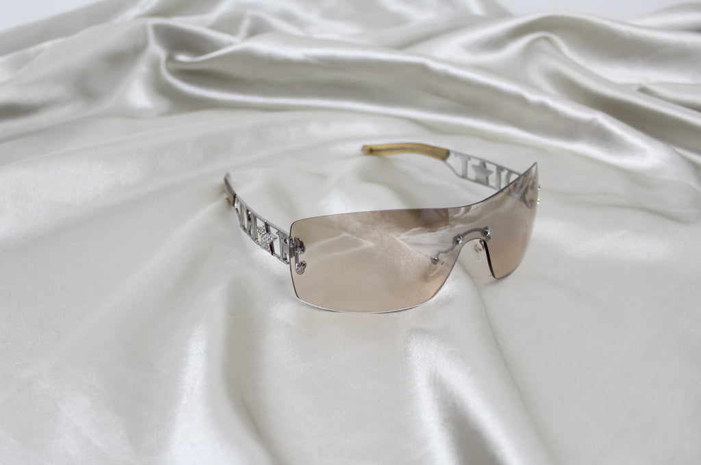 Christian Dior 'Diorlywood' Diamante Rimless Sunglasses