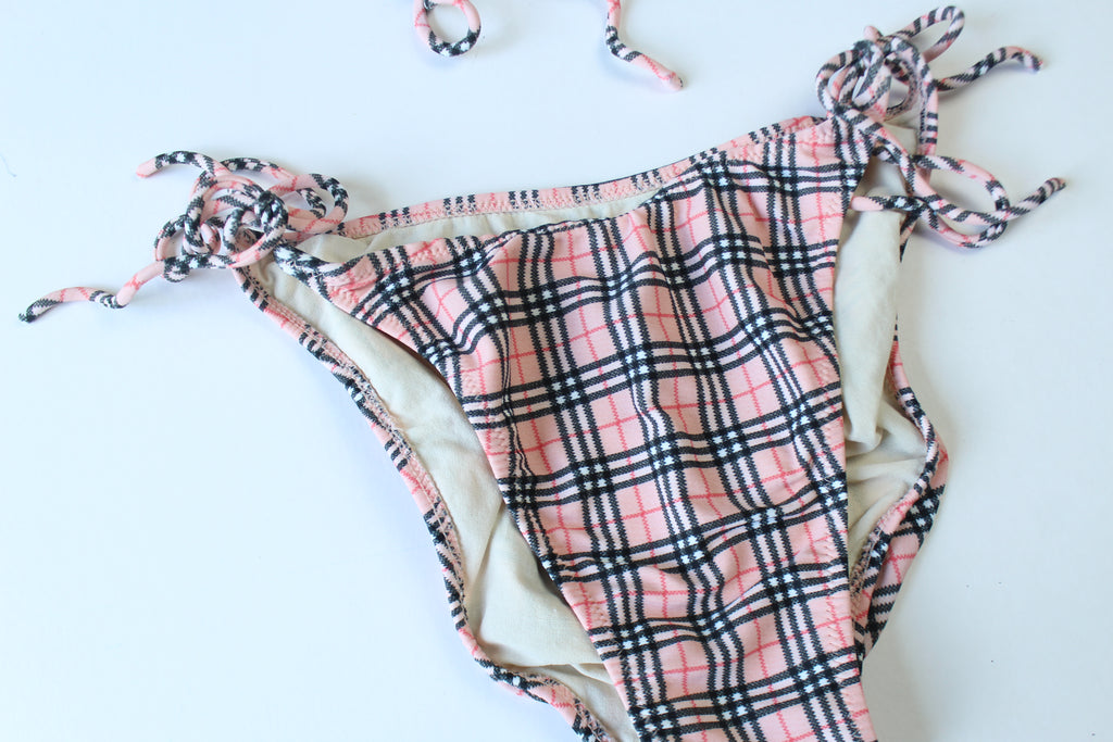 Burberry Nova Check High Waisted Bikini Small