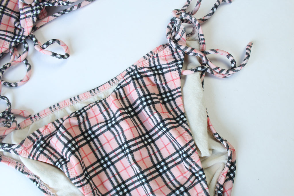 Burberry Nova Check High Waisted Bikini Small