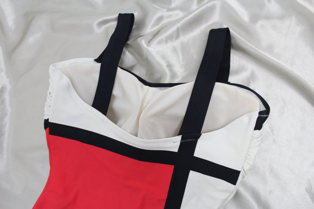 Yves Saint Laurent Logo Colour Block Swimsuit