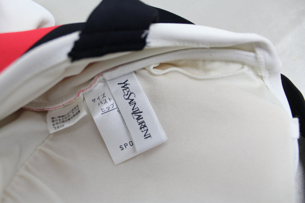 Yves Saint Laurent Logo Colour Block Swimsuit