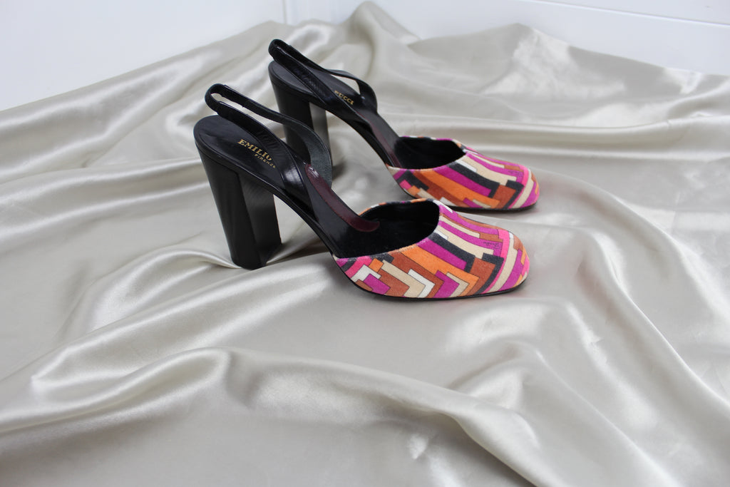 Emilio Pucci Abstract Pattern Heels EU 37.5