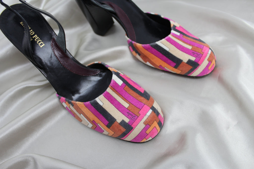 Emilio Pucci Abstract Pattern Heels EU 37.5