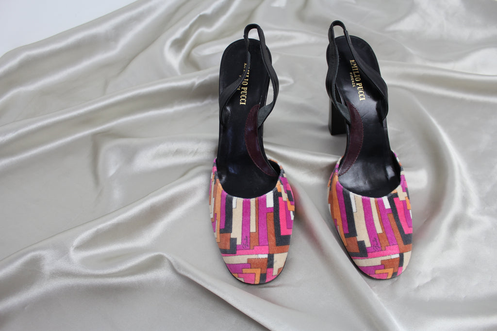 Emilio Pucci Abstract Pattern Heels EU 37.5